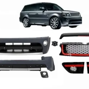 Pachet / Kit exterior Autobiography Design grile rosu cu negru compatibil cu Land Range ROVER Sport Facelift 2009-2013 L320 Cel mai vândut