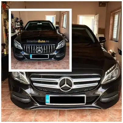 Grila crom Panamericana Design GTR compatibila cu MERCEDES C-Class W205 S205 C205 S205 2014-2018 fara camera 360 Ultima șansă