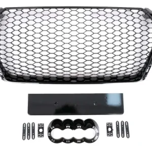 Grila negru lucios RS Design compatibila cu Audi A4 B9 8W Sedan Avant 2016-2018 Ofertă limitată