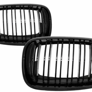 Retur ușor Grile duble negru lucios M Design compatibile cu BMW X5 / X6 E70 / E71 2007-2014