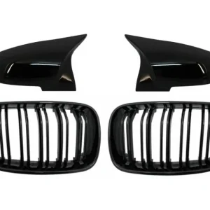 Grile negru lucios duble Design Piano si capace oglinzi compatibile cu BMW seria 2 model F22 F23 F87 2014+ Comandă acum