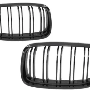 Grile M-Design Negru Lucios compatibile cu BMW Seria 3 E90 E91 Pre-LCI 2008-2011 Nu rata