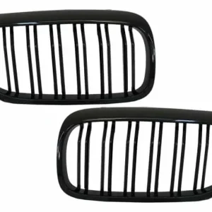 Grile duble pe negru lucios Design M compatibil cu BMW seria 5 model G30 G31 Sedan Touring 2017+ Livrare rapidă
