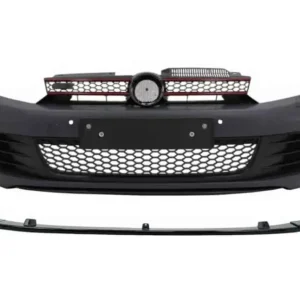 Bara fata + Prelungire Lip Negru Lucios compatibil cu Volkswagen Golf VI 6 2008-2013 GTI Look Plată sigură