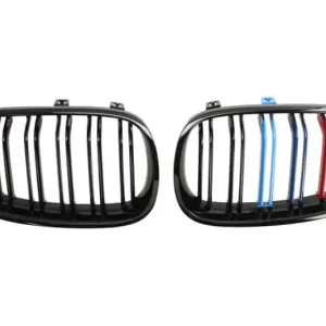 Grile tuning M negru lucios compatibile cu BMW Seria 5 Sedan E60 model 2001-2010 Plată securizată