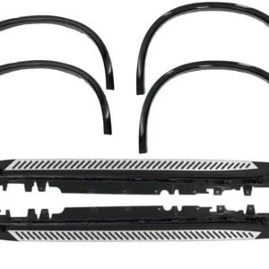 Prelungiri aripi M-Design negru lucios + Praguri laterale compatibile cu BMW X5 F15 fabricatie 2014-2018 Ultima șansă