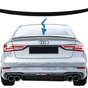 Popular Eleron portbagaj negru lucios compatibil cu Audi A3 8V Sedan 2013+