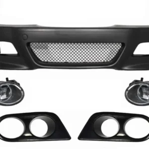 Cel mai vândut Bara fata + proiectoare ceata clar + ornamente proiectoare compatibil cu BMW seria 3 Coupe/Cabrio/Sedan/Estate E46 1998-2004 M3 Design
