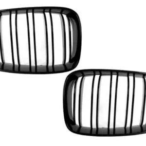 Grile negru lucios duble M Design Piano compatibil cu BMW seria 1 model E81 E82 E87 E88 M1 M 2007-2011 LCI Cel mai bun preț