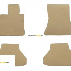Reducere de preț Covorase interior auto mocheta 4 piese crem BMW X6 (E71) 06/2008-11/2014-