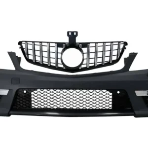 Bara fata cu grila GTR Panamericana Chrome compatibil cu Mercedes C-class W204 Facelift 2007-2015 C63 Design Cel mai vândut