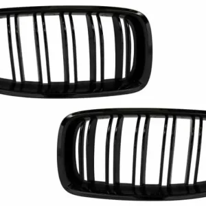 Grile negru lucios duble M Design Piano compatibile cu BMW seria 3 model F30 F31 2011-2018 Preț promoțional