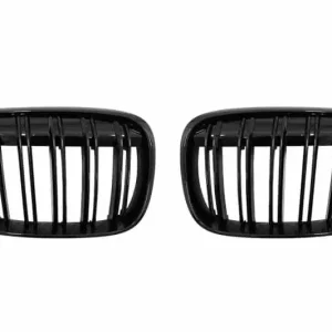Grile negru lucios duble Design Piano compatibile cu BMW X1 SUV F48 Pre-LCI 06.2015-2019 Cumpărături sigure
