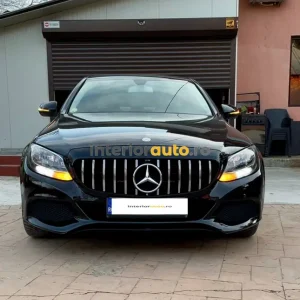 Grila crom Panamericana Design GTR compatibila cu MERCEDES C-Class W205 S205 C205 S205 2014-2018 cu camera 360 Popular