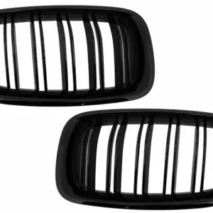 Grile negru lucios compatibile cu BMW F10 Seria 5 Sedan F11 Seria 5 Touring 2010-2017 Disponibil imediat