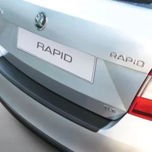 Cel mai vândut Protectie Bara Spate Compatibila Skoda Rapid I 2012-2019 Sedan/ Berlina (Negru)