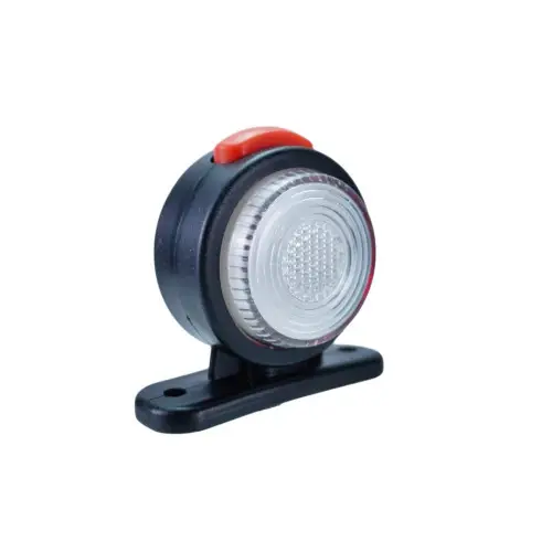 Lampa gabarit LED rotunda auto alb-rosu 12V/24V pentru pozitie Chilipir