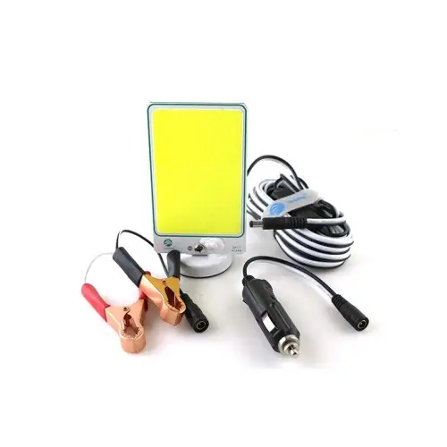 Super ofertă Lampa LED auto COB 15W magnetică 12V cu mufă brichetă și clești baterie