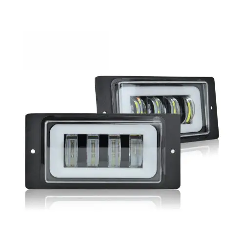 Reduceri Proiector LED auto 15W cu angel eyes DRL alb/galben, 12V-24V