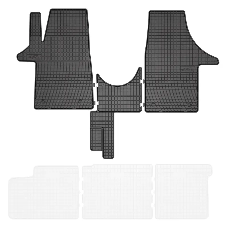 Covorase Cauciuc Compatibile Volkswagen Transporter T5/ T6 2003-2021 Calitate înaltă