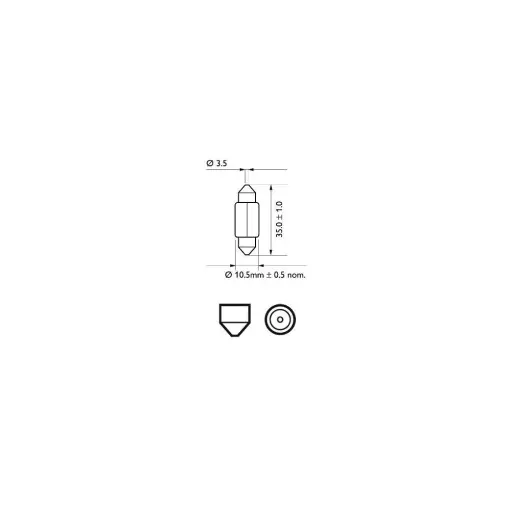 Nu rata BEC PLAFONIERA C5W 12V SET 10 BUC PHILIPS