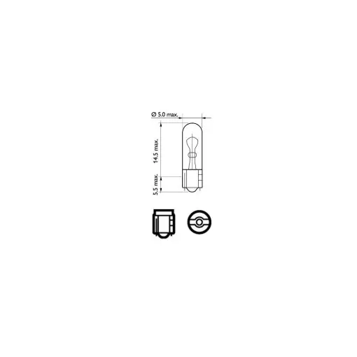 BEC INTERIOR WB T5 12V PHILIPS SET 10 BUC Preferatul clienților