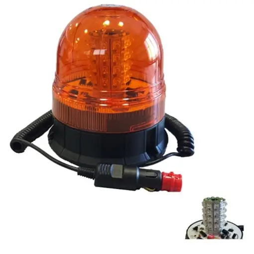 GIROFAR INTERMITENT CU LEDURI 12-24V. BAZA MAGNETICA JBM Livrare gratuită