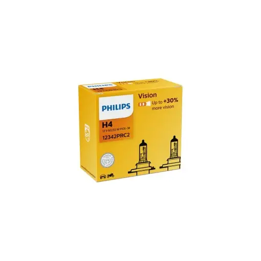 SET 2 BECURI FAR H4 P43t 60/55W 12V VISION PHILIPS Calitate înaltă