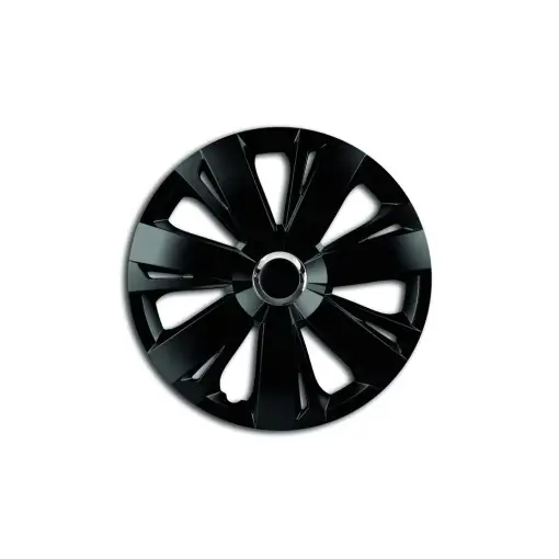 Promoție SET CAPACE ROTI 15` NEGRE CU INEL CROMAT ENERGY