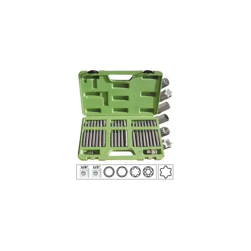 TRUSA SPECIALA CU 40 CAPETE SURUBELNITA PENTRU SURUBURI TORX 12-6 FETE JBM Ofertă specială