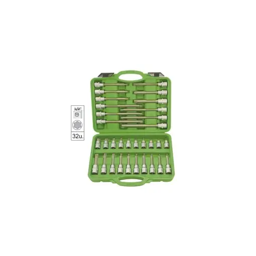 Expediere rapidă TRUSA CAPETE TUBULARE TORX PENTRU SURUBURI CU 32 PIESE JBM