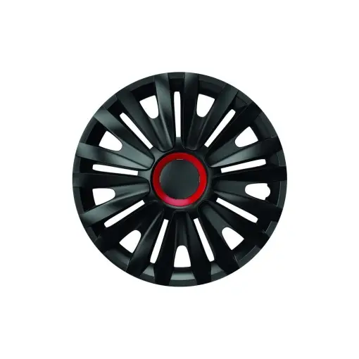 SET CAPACE ROTI 16` NEGRE CU INEL ROSU ROYAL Mai ieftin