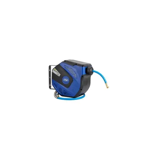 TAMBUR ALBASTRU CU FURTUN RETRACTABIL 12M - CAPAT DE 3/8 JBM Reducere extra