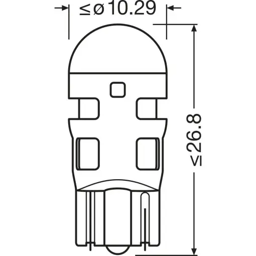 Preț promoțional SET 2 BECURI AUXILIARE CU LED 12V (W5W) RED 6000K BLI OSRAM