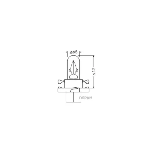 Lichidare de stoc BEC BORD BX8.4D SOCLU NEGRU 12V 1.2W SET 10 BUC OSRAM