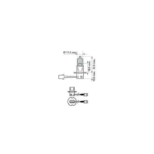 Ofertă specială BEC PROIECTOR H3 12V WHITE VISION ULTRA (blister) PHILIPS