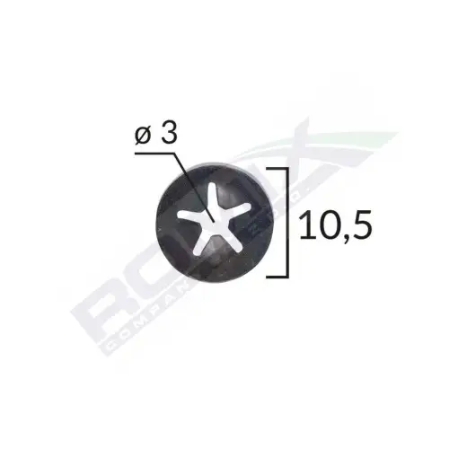 Lichidare de stoc SAIBA FIXARE TAPITERIE UNIVERSAL - NEGRU - 10.5MM SET 25 BUC