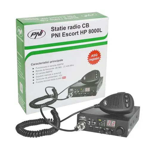 Reducere STATIE RADIO CB PNI ESCORT HP 8000L 12V 4W CU ASQ REGLABIL, FUNCTIE LOCK, MUFA DE BRICHETA INCLUSA
