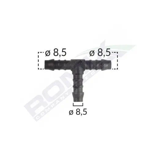 CONECTOR FURTUN TEU UNIVERSAL 8.5MM - NEGRU SET 5 BUC Vezi acum