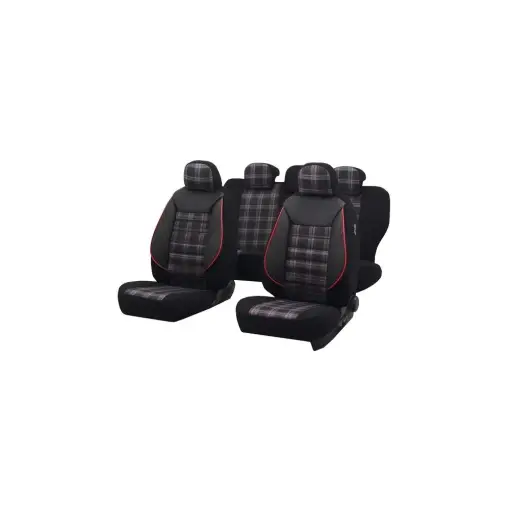 Retur gratuit SET HUSE SCAUN SPORT NEGRU-ROSU