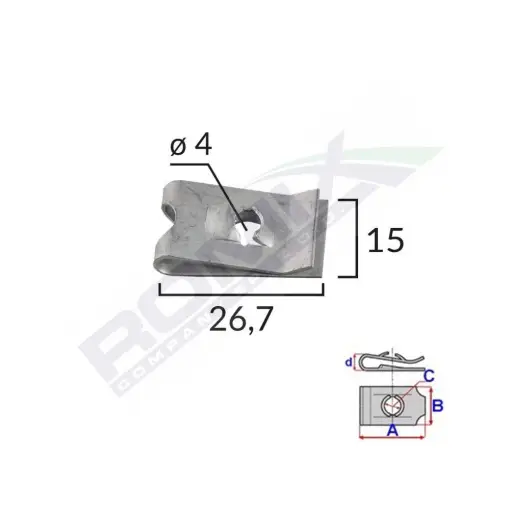 CLIPS METALIC FIXARE UNIVERSAL SET 10 BUC Popular