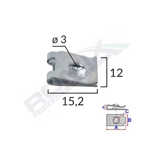 CLIPS METALIC FIXARE UNIVERSAL SET 25 BUC Disponibil imediat