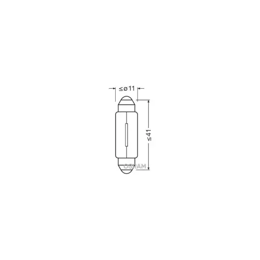 Ofertă limitată SET 2 BECURI 12V C10W ORIGINAL BLISTER OSRAM