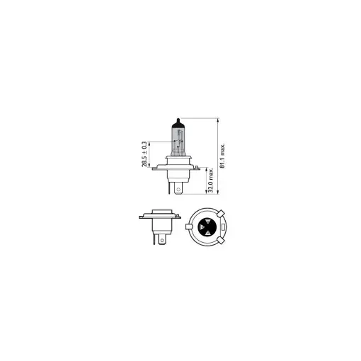 Ieftin SET 2 BECURI FAR H4/W5W P43T-38 60/55W 12V WHITE VISION ULTRA PHILIPS