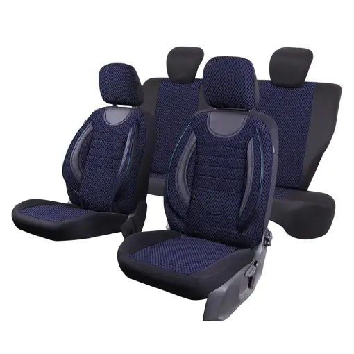 Preț mic SET HUSE SCAUN CITY ALBASTRU NEGRU