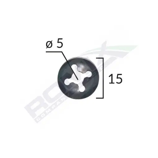 SAIBA FIXARE TAPITERIE UNIVERSAL - NEGRU - 15MM SET 25 BUC Livrare gratuită
