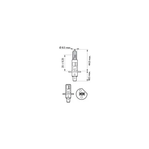SET 2 BECURI FAR H1/W5W P14.5S 55W 12V WHITE VISION ULTRA PHILIPS Plată securizată
