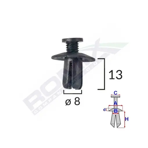 CLIPS FIXARE PENTRU HYUNDAI/KIA/MAZDA - NEGRU SET 10 BUC Promoție
