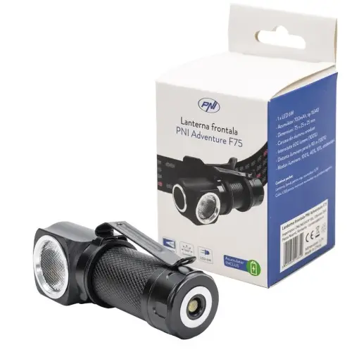 Popular LANTERNA FRONTALA PNI ADVENTURE F75, LED 6W, 600 LM, CU ACUMULATOR SI INCARCATOR MAGNETIC, SUPORT PENTRU CAP