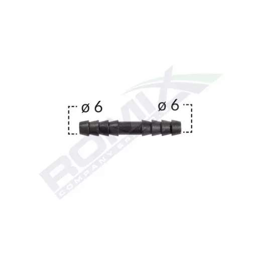 CONECTOR DREPT FURTUN CONDUCTE 6MM - NEGRU SET 10 BUC Preferatul clienților